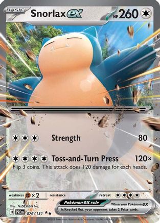 Snorlax ex (76) Double Rare Holofoil
