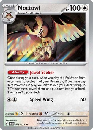 Noctowl (78) Rare Reverse Holofoil