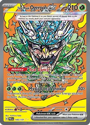 Teal Mask Ogerpon ex - 145/131 (145) Special Illustration Rare Holofoil