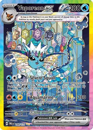 Vaporeon ex - 149/131 Prismatic Evolutions SIR (Cabinet-NM)