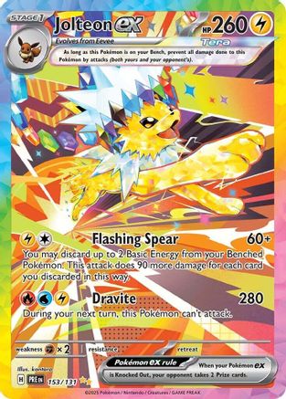 Jolteon ex - 153/131 - SV Prismatic Evolutions Holofoil (Cabinet-NM)