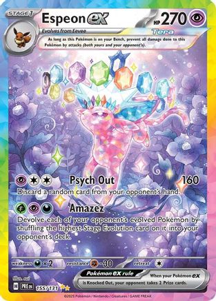 Espeon ex 155/131 Prismatic Evolutions SIR (Cabinet-NM)