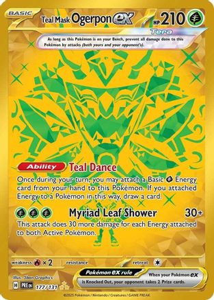 Teal Mask Ogerpon ex - 177/131 (177) Hyper Rare Holofoil