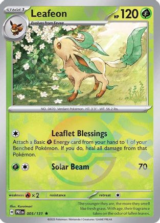 Leafeon (Poke Ball Pattern) (5) Rare Holofoil