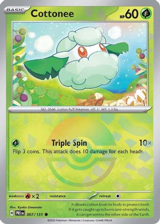 Cottonee (Poke Ball Pattern) (7) Common Holofoil