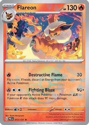 Flareon (Poke Ball Pattern) (13) Rare Holofoil