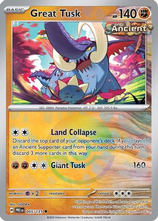Great Tusk (Poke Ball Pattern) (55) Uncommon Holofoil