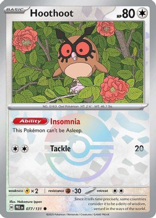 Hoothoot (Poke Ball Pattern) (77) Common Holofoil