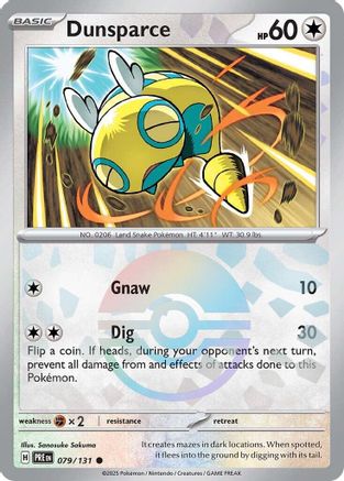 Dunsparce (Poke Ball Pattern) (79) Common Holofoil