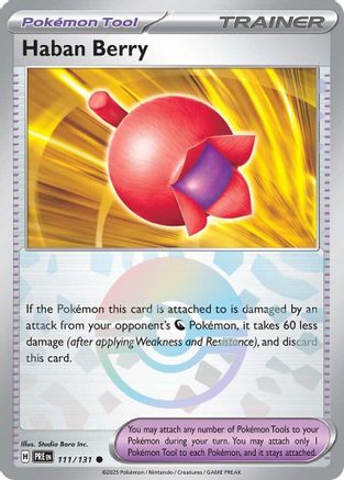 Haban Berry (Poke Ball Pattern) (111) Common Holofoil