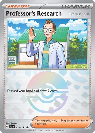 Professor's Research [Professor Elm] (Poke Ball Pattern) (123) Common Holofoil