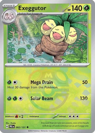 Exeggutor (Master Ball Pattern) (2) Uncommon Holofoil