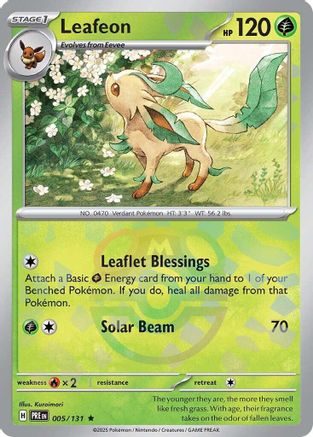 Leafeon (Master Ball Pattern) (5) Rare Holofoil