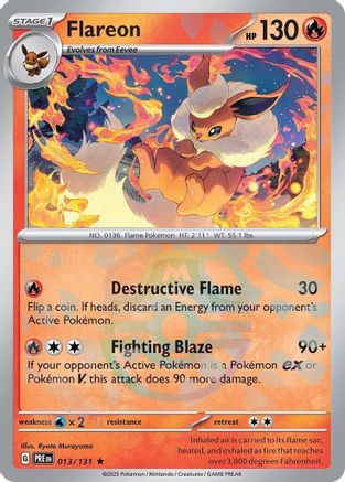 Flareon (Master Ball Pattern) (13) Rare Holofoil