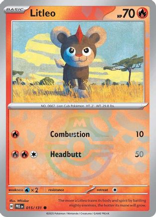 PKM - Litleo (Master Ball Pattern) (15) Common Holofoil
