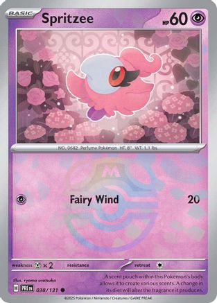 Spritzee (Master Ball Pattern) (38) Common Holofoil