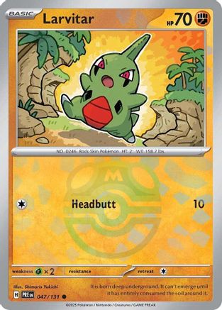 Larvitar (Master Ball Pattern) (47) Common Holofoil