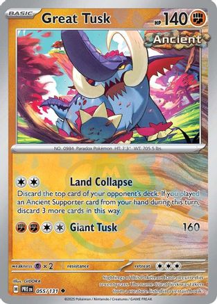 Great Tusk (Master Ball Pattern) (55) Uncommon Holofoil