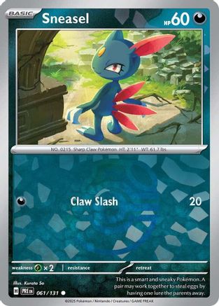 Sneasel (Master Ball Pattern) (61) Common Holofoil
