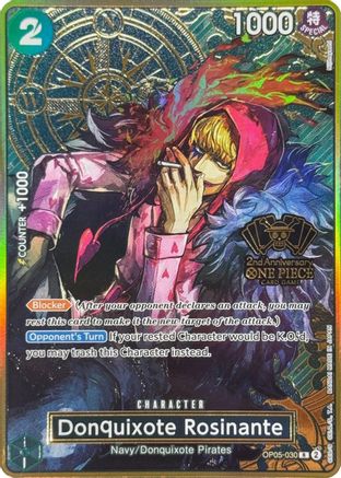 Donquixote Rosinante (One Piece Japanese Version 2nd Anniversary Set) (OP05-030) - One Piece Promotion Cards Foil (Cabinet-NM)