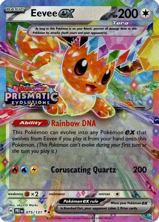 Eevee ex - 075/131 (Prismatic Evolutions Stamp) (75) Promo Holofoil