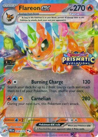 Flareon ex - 014/131 (Prismatic Evolutions Stamp) (14) Promo Holofoil