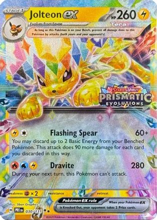 Jolteon ex - 030/131 (Prismatic Evolutions Stamp) (30) Promo Holofoil