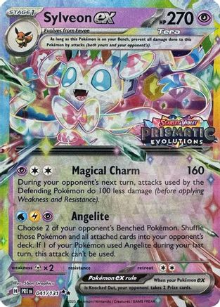 Sylveon ex - 041/131 (Prismatic Evolutions Stamp) (41) Promo Holofoil