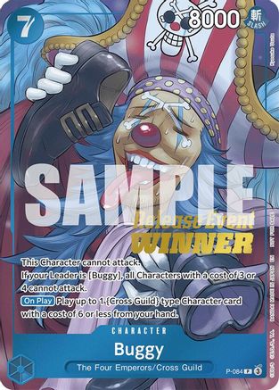 Buggy (OP10 Release Event Winner) (P-084) - One Piece Promotion Cards Foil (Cabinet-NM)
