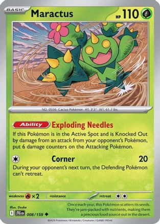 Maractus - 008/159 (8) Uncommon Reverse Holofoil