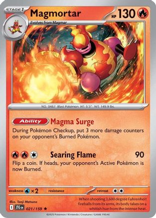 Magmortar (21) Holo Rare Holofoil
