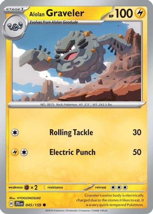 Alolan Graveler (45) Common Reverse Holofoil