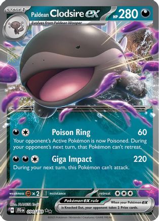 Paldean Clodsire ex (94) Double Rare Holofoil