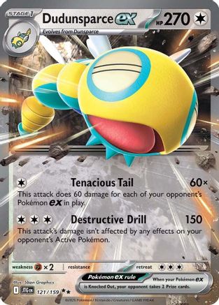 Dudunsparce ex - 121/159 (121) Double Rare Holofoil