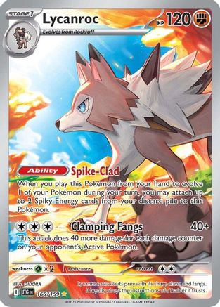 Lycanroc - 166/159 (166) Illustration Rare Holofoil