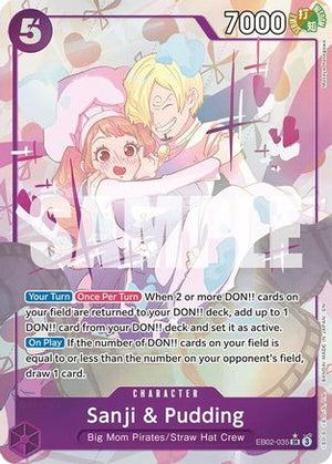 Sanji & Pudding (Alternate Art) (EB02-035) - Extra Booster: Anime 25th Collection Foil (Cabinet-NM)