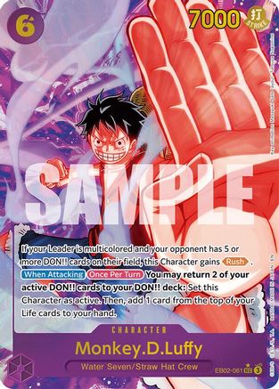 Monkey.D.Luffy(Alternate Art) (EB02-061) - Extra Booster: Anime 25th Collection Foil (Cabinet-NM))