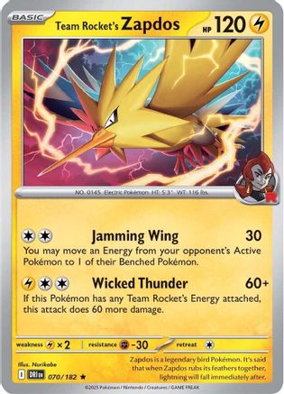 Team Rocket's Zapdos (70) Rare