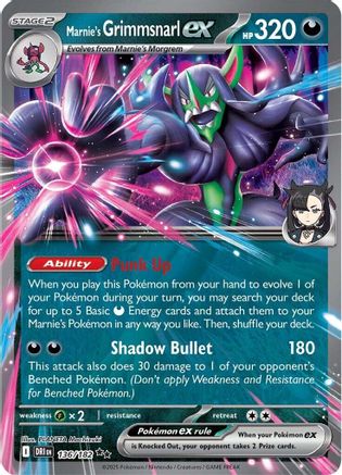 Marnie's Grimmsnarl ex (136) Double Rare