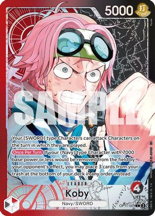 Koby (001) (Alternate Art) (OP11-001) - A Fist of Divine Speed Foil