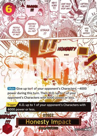 Honesty Impact (Alternate Art) (OP11-018) - A Fist of Divine Speed Foil (Cabinet-NM)