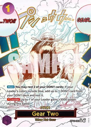 Gear Two (Alternate Art) (OP11-080) - A Fist of Divine Speed Foil (Cabinet-NM)