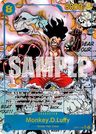 Monkey.D.Luffy (118) (Manga) (OP11-118) - A Fist of Divine Speed Foil (Cabinet-NM)
