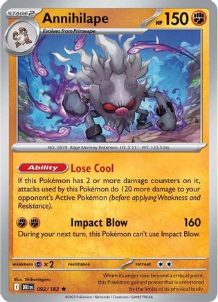 Annihilape (92) Rare Holofoil