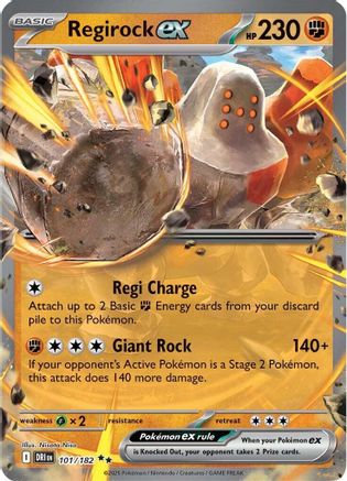Regirock ex - 101/182 (101) Double Rare Holofoil