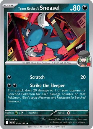 Team Rocket's Sneasel (128) Rare Holofoil