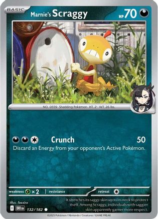 Marnie's Scraggy (132) Common Reverse Holofoil