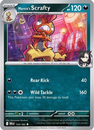 Marnie's Scrafty (133) Uncommon Reverse Holofoil