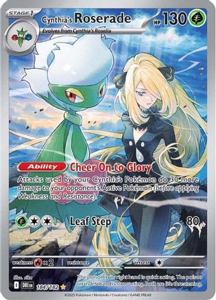Cynthia's Roserade - 184/182 (184) Illustration Rare Holofoil