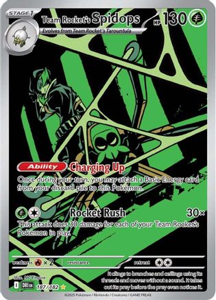 Team Rocket's Spidops - 187/182 (187) Illustration Rare Holofoil
